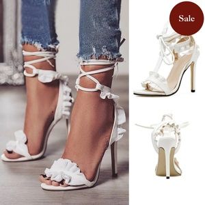 White Ruffle Stiletto!